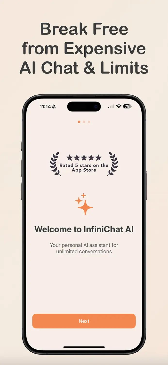 Descarga de la app InfiniChat AI